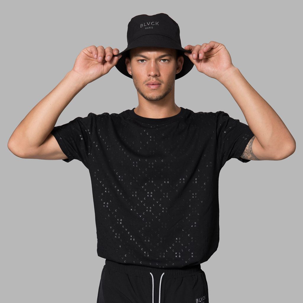 Black Blvck Monogram Tee Singapore | 706531-ADN