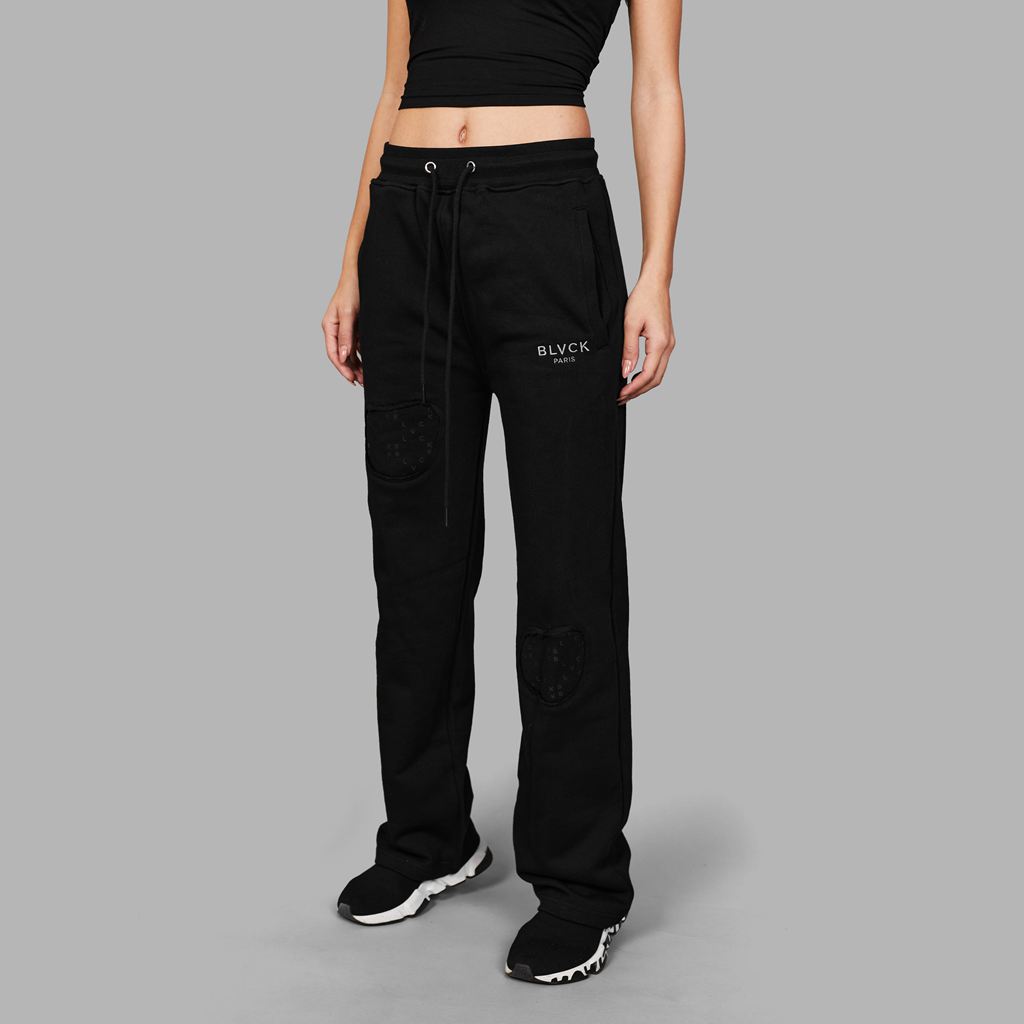 Black Blvck Monogram Torn\' Sweatpants Singapore | 178235-NWD