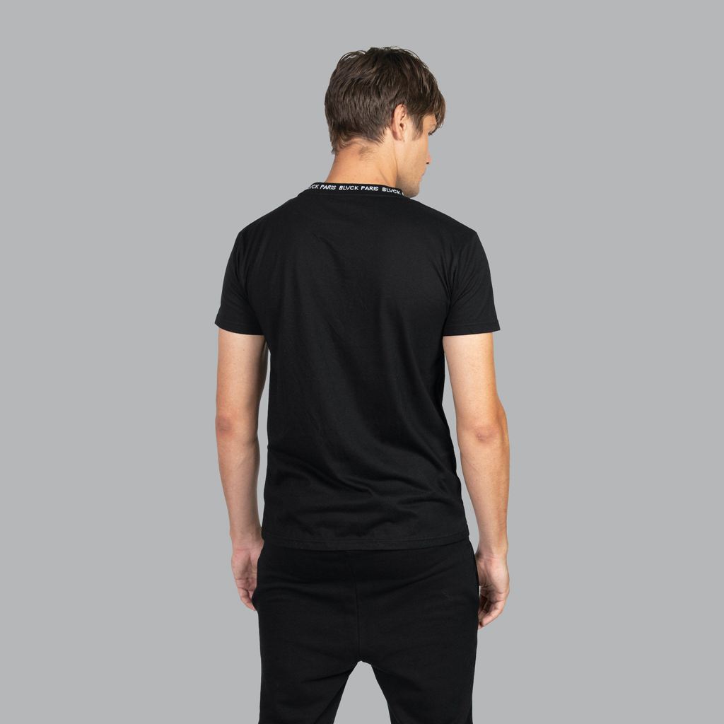 Black Blvck Neck Tee Singapore | 831762-ZGB