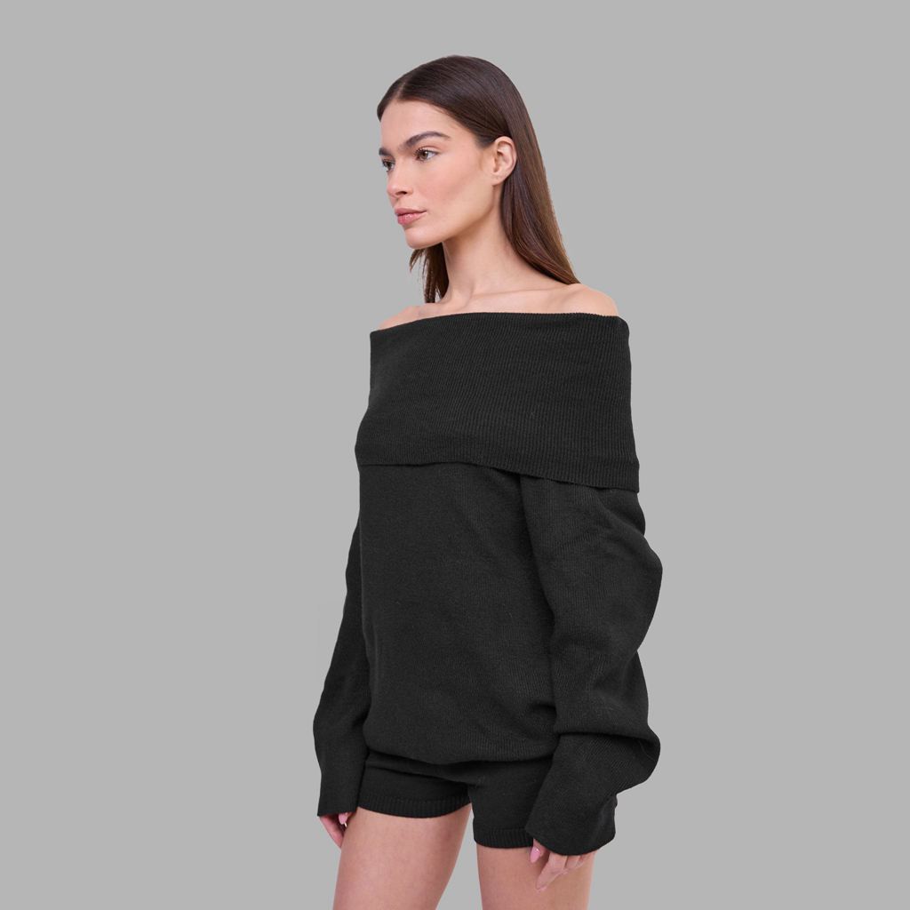 Black Blvck Off Shoulder Top Singapore | 631987-ISN