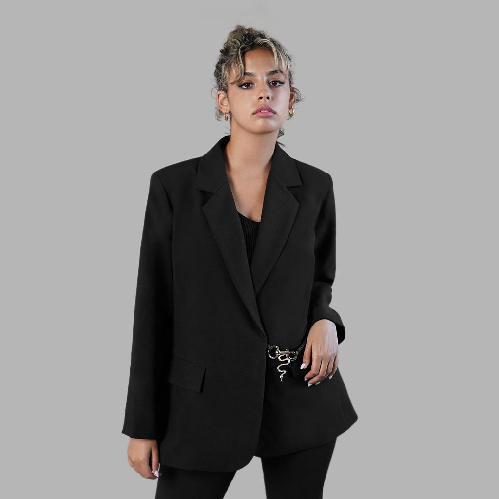 Black Blvck Oversize Blazer Singapore | 537928-BEV