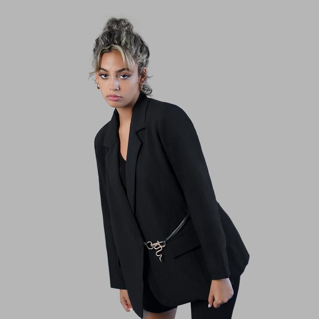 Black Blvck Oversize Blazer Singapore | 537928-BEV