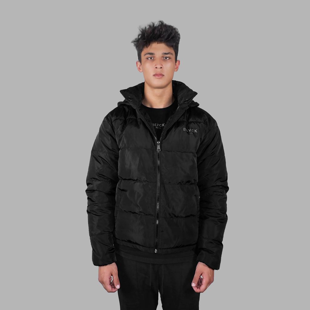 Black Blvck Reversible Puffer Coat Singapore | 168592-CKZ