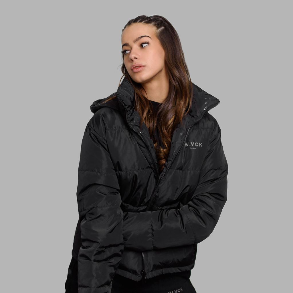 Black Blvck Reversible Puffer Coat Singapore | 186492-ONL