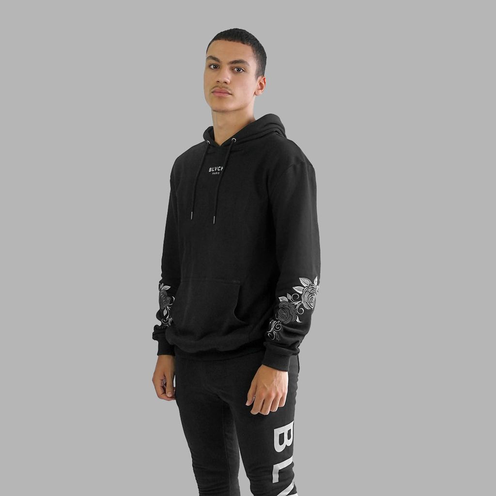 Black Blvck Roses Hoodie Singapore | 712408-FZP