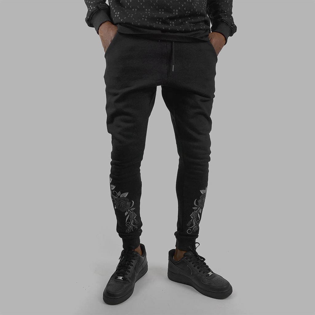 Black Blvck Roses Sweatpants Singapore | 428901-TSL