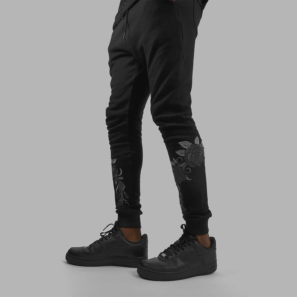 Black Blvck Roses Sweatpants Singapore | 428901-TSL