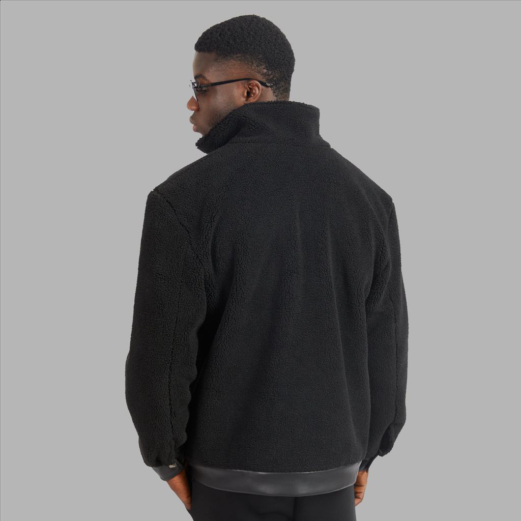 Black Blvck Shearling Jacket Singapore | 843075-WTE