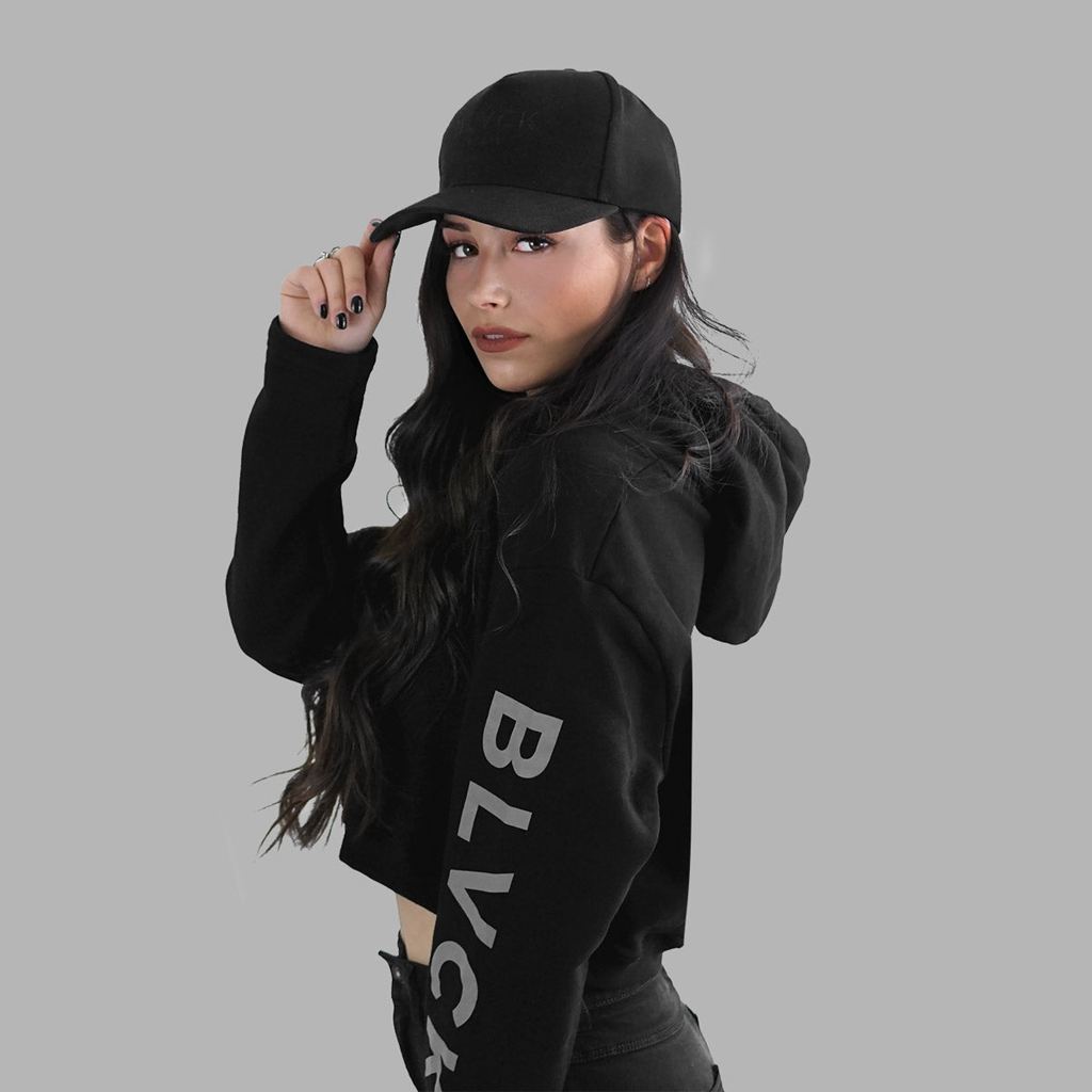 Black Blvck Signature Hoodie (Cropped) Singapore | 120495-EXI