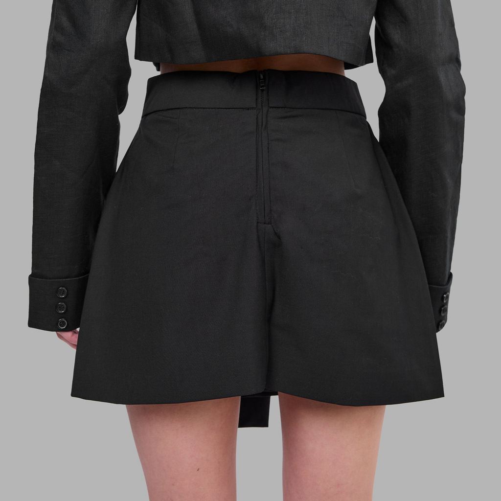 Black Blvck Signature Tie-Front Skirt Singapore | 238469-XPQ