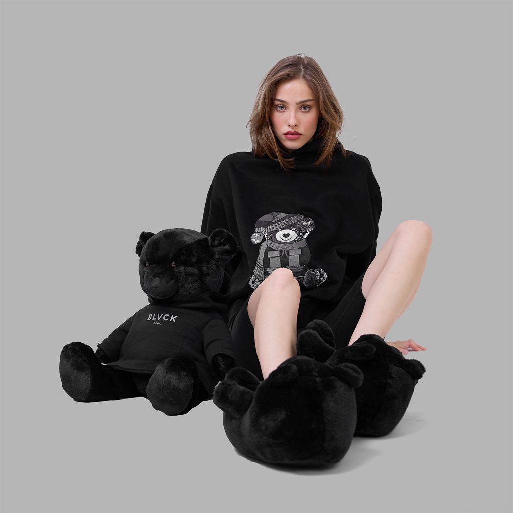 Black Blvck Teddy Slippers Singapore | 348261-REA