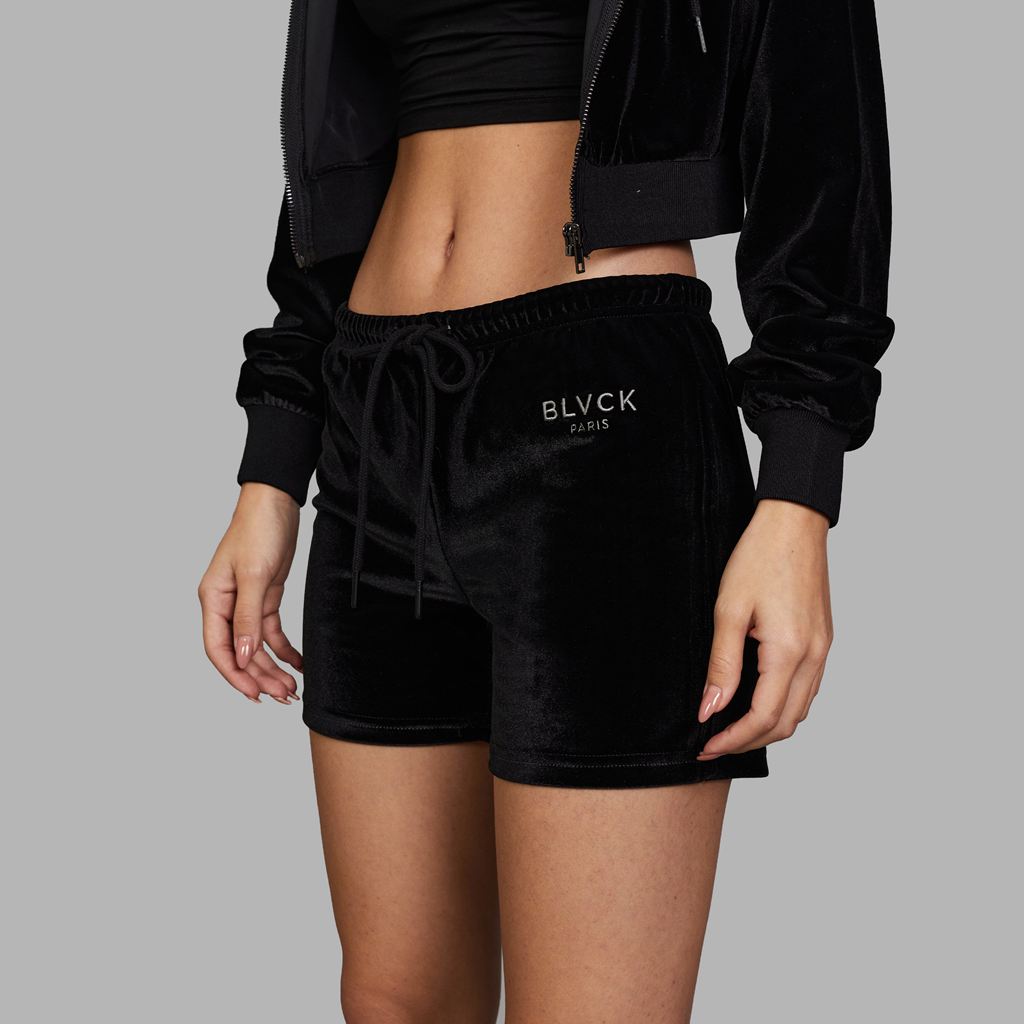 Black Blvck Velvet Short Singapore | 965147-MPB