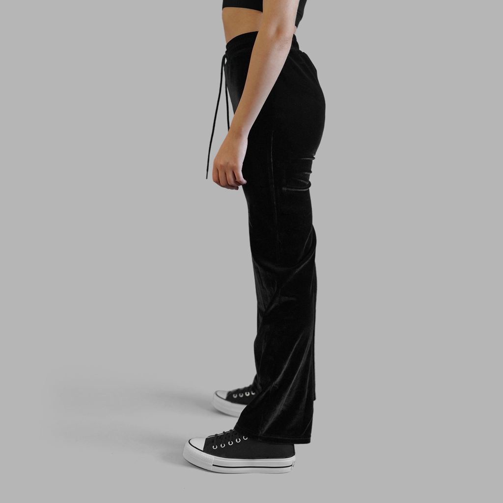 Black Blvck Velvet Sweatpants Singapore | 174253-NJK