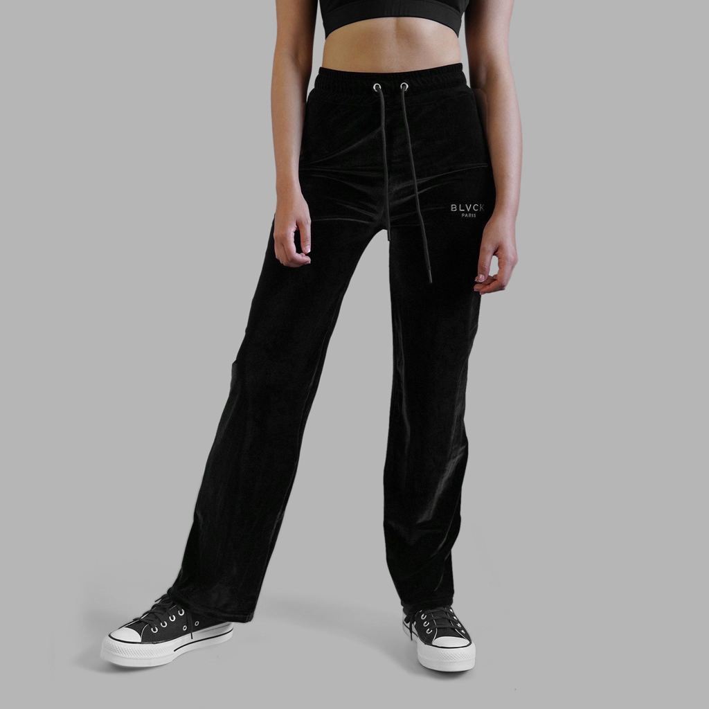 Black Blvck Velvet Sweatpants Singapore | 174253-NJK