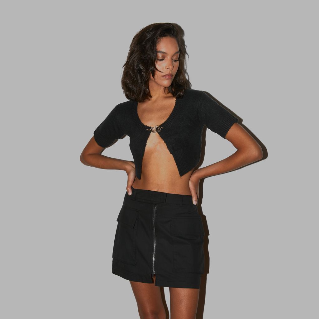 Black Blvck Zipped Skirt Singapore | 475938-PAU