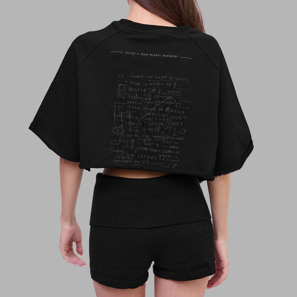 Black Blvck x Basquiat Crop Tee Singapore | 317245-ESP