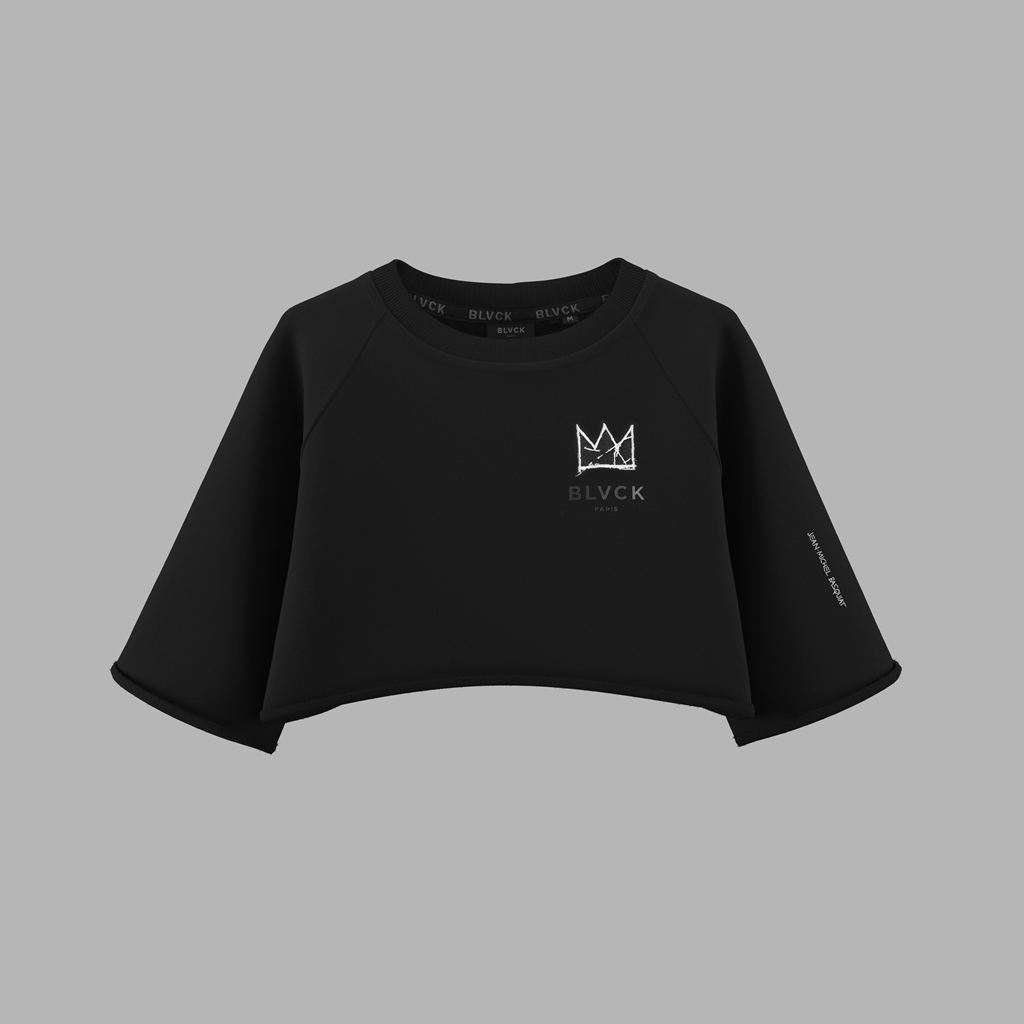 Black Blvck x Basquiat Crop Tee Singapore | 317245-ESP