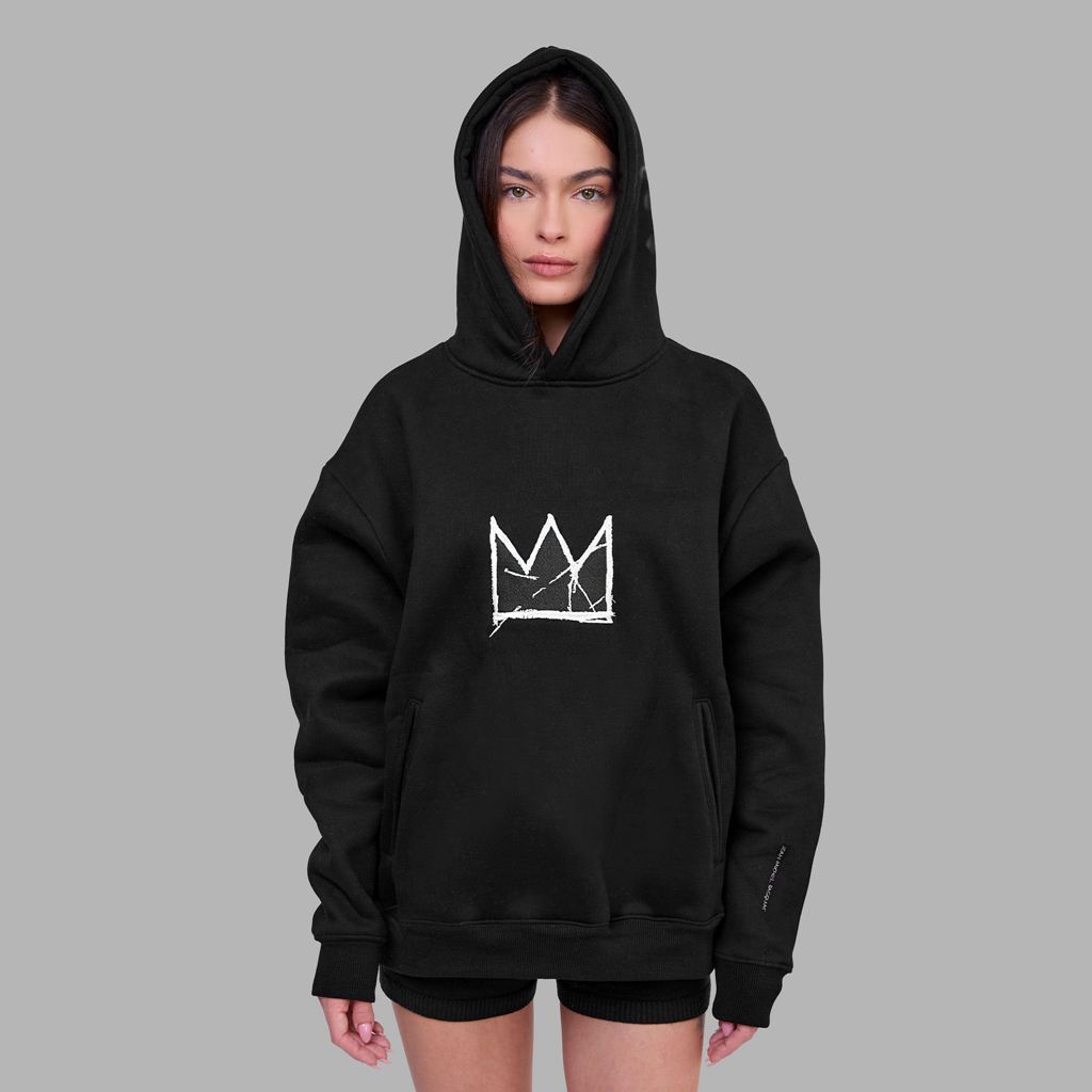 Black Blvck x Basquiat 'Crown' Hoodie Singapore | 051364-SUJ