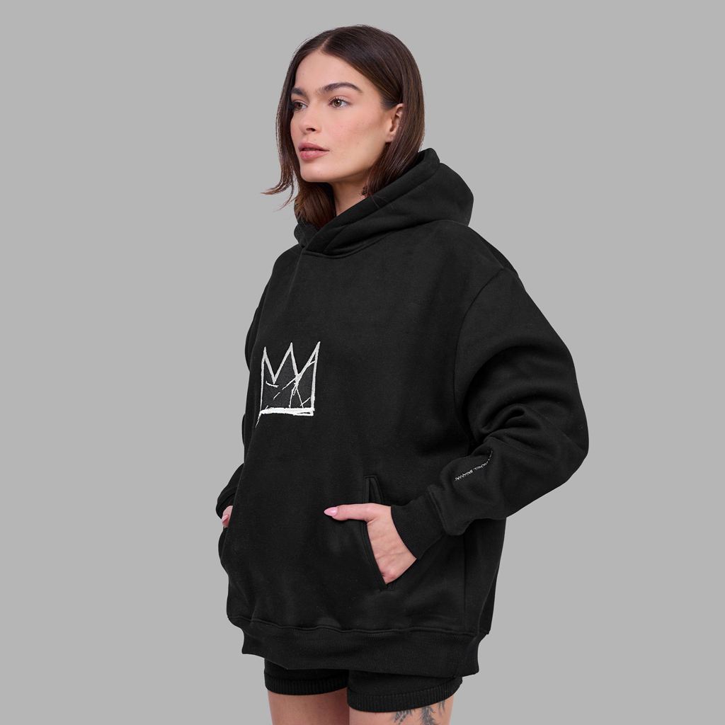 Black Blvck x Basquiat 'Crown' Hoodie Singapore | 051364-SUJ