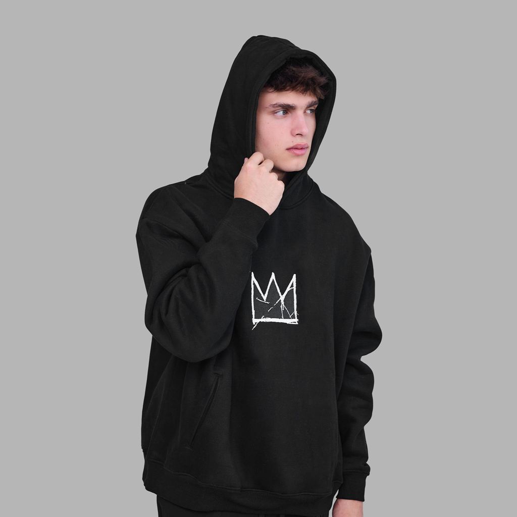 Black Blvck x Basquiat 'Crown' Hoodie Singapore | 745913-BHD