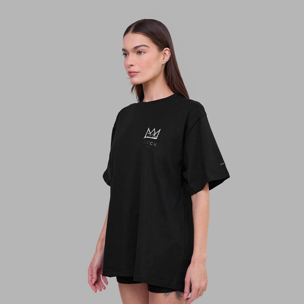 Black Blvck x Basquiat 'Crown' Tee Singapore | 730145-JUO