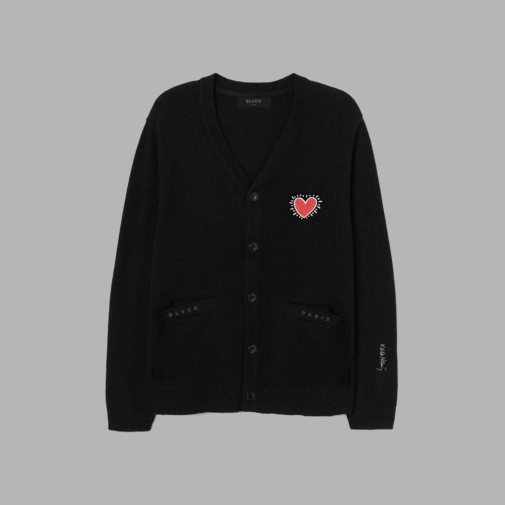 Black Blvck x Keith Haring\' Heart Cardigan Singapore | 927563-FPC