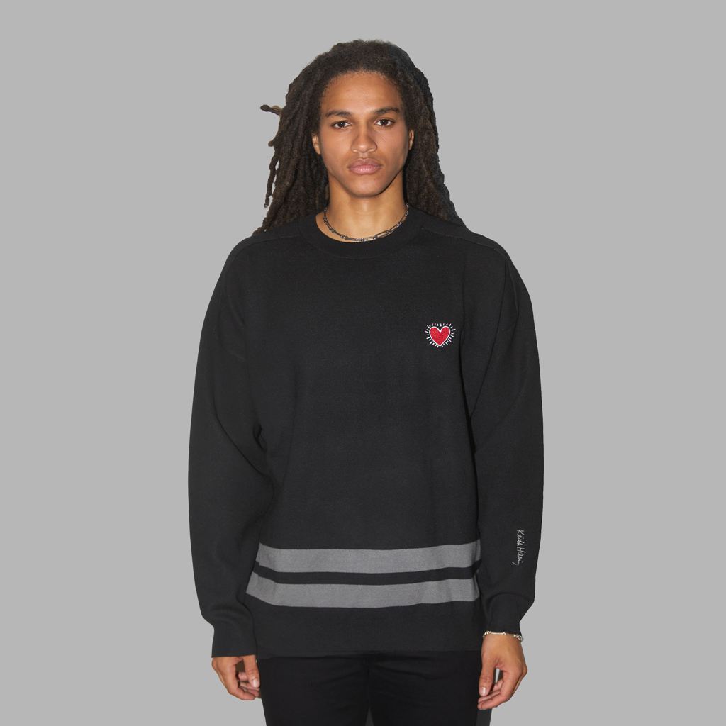 Black Blvck x Keith Haring' Heart Sweater Singapore | 792851-CWZ