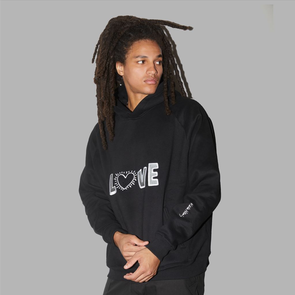 Black Blvck x Keith Haring' Love Hoodie Singapore | 451796-XLH