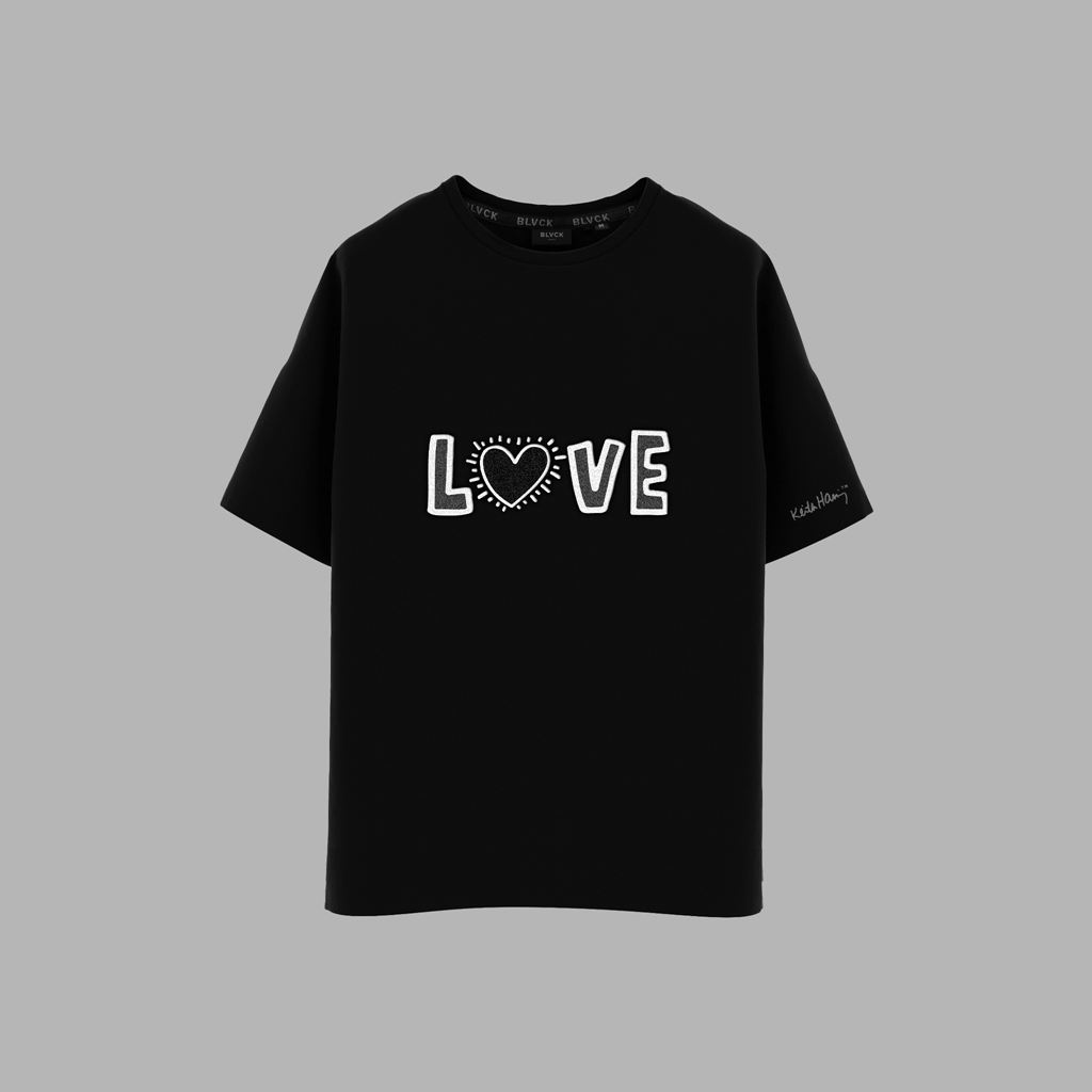 Black Blvck x Keith Haring\' Love Tee Singapore | 586217-CWH