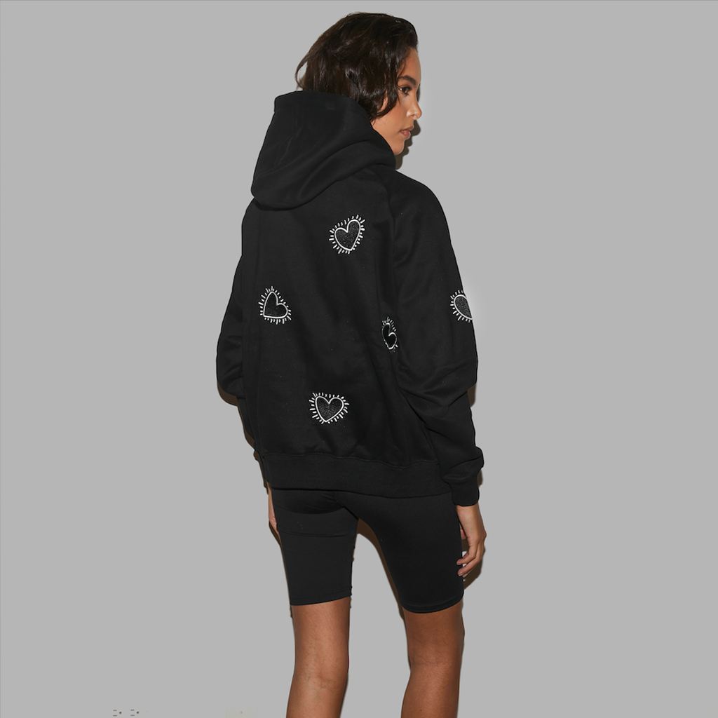 Black Blvck x Keith Haring' Pattern Hoodie Singapore | 416207-UHF