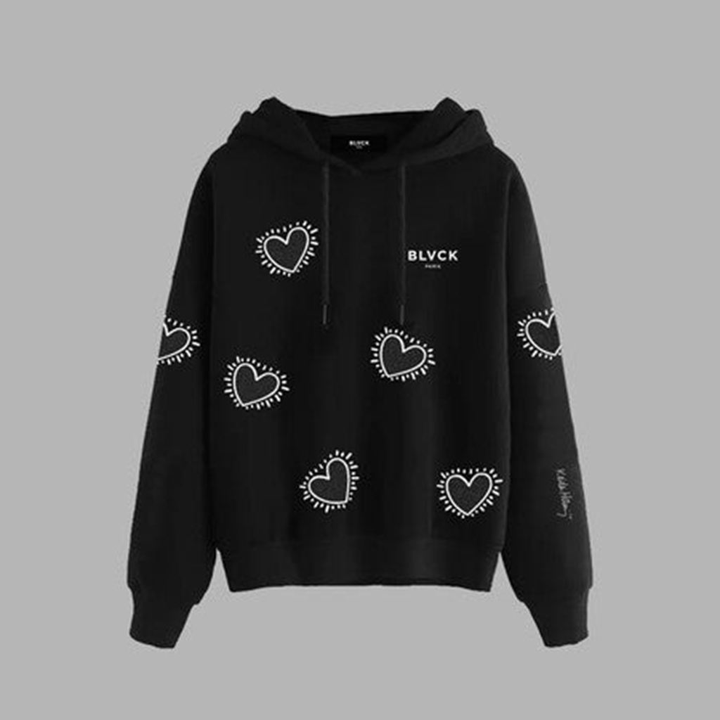 Black Blvck x Keith Haring\' Pattern Hoodie Singapore | 416207-UHF