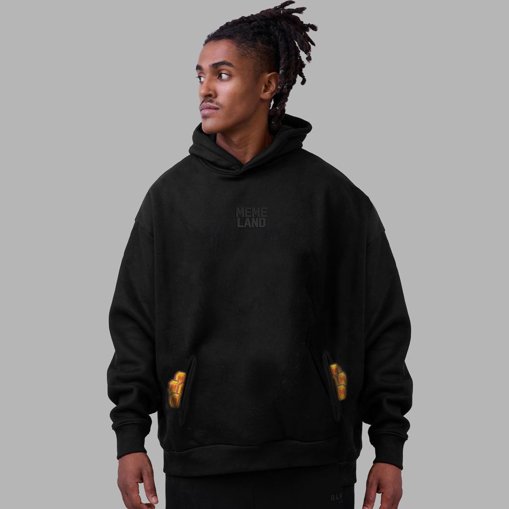 Black Blvck x Memeland Coins Hoodie Singapore | 593218-SKR