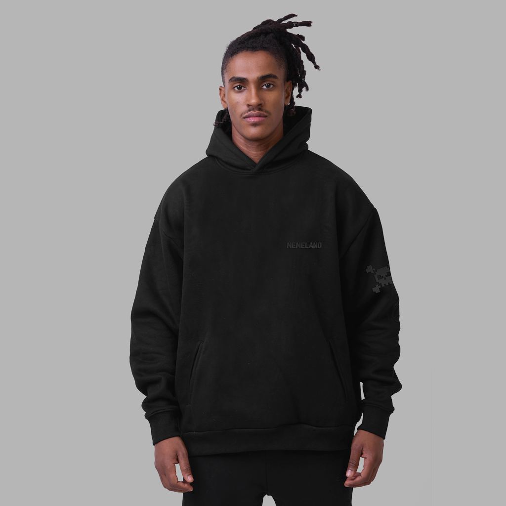 Black Blvck x Memeland Essential Hoodie Singapore | 973658-FPA