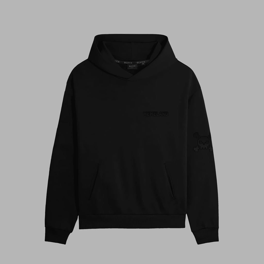 Black Blvck x Memeland Essential Hoodie Singapore | 973658-FPA