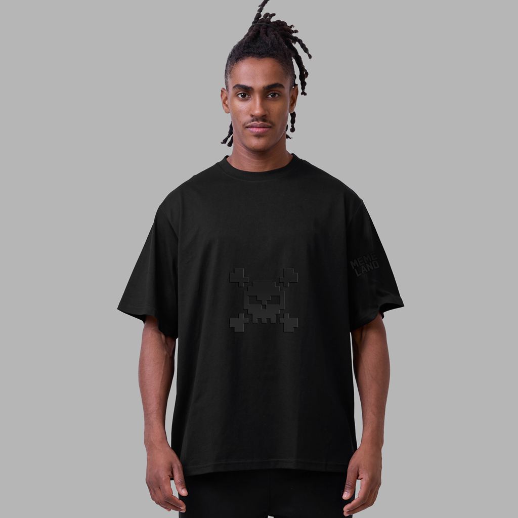 Black Blvck x Memeland Skull tee Singapore | 758912-HPA