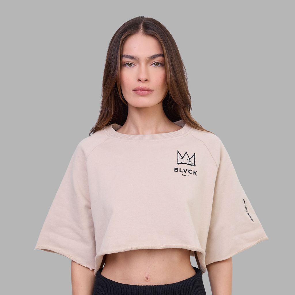 Cream Blvck x Basquiat Crop Tee Singapore | 214507-EGY