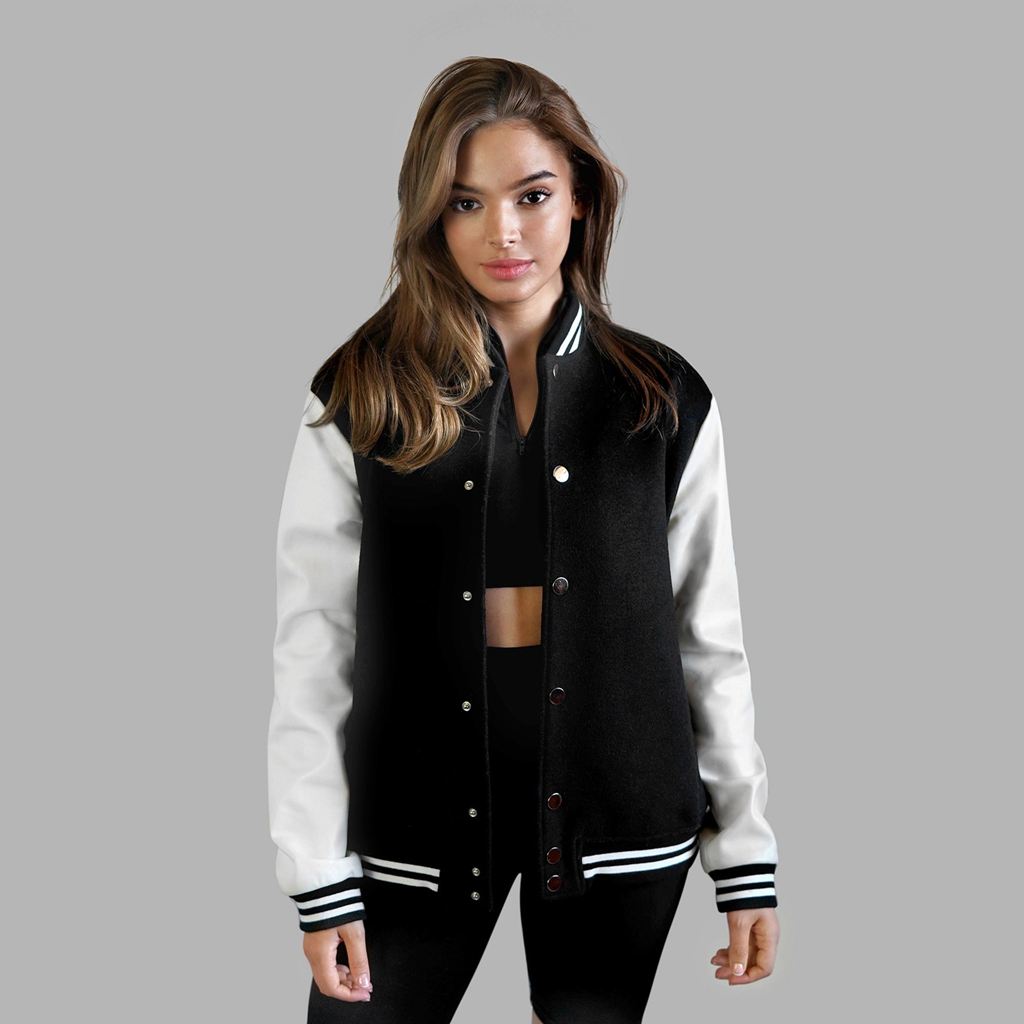 White Black Blvck Baseball' Jacket Singapore | 135790-PQO