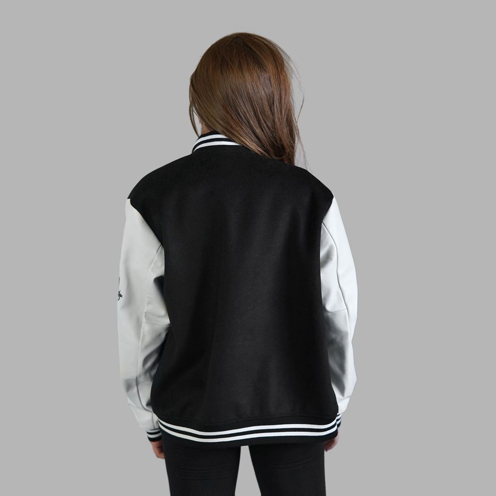 White Black Blvck Baseball' Jacket Singapore | 135790-PQO