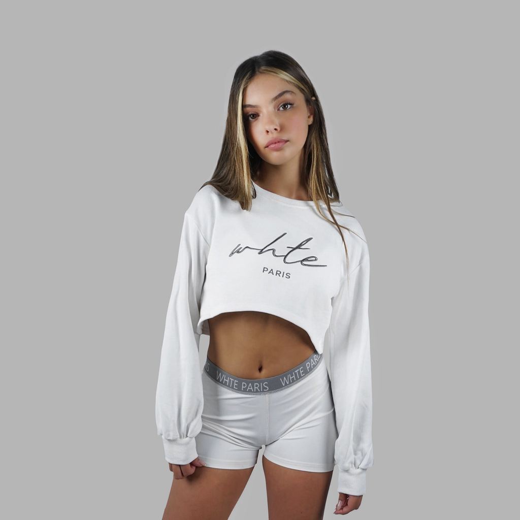 White Blvck Crop Signature Sweater Singapore | 159806-FUT