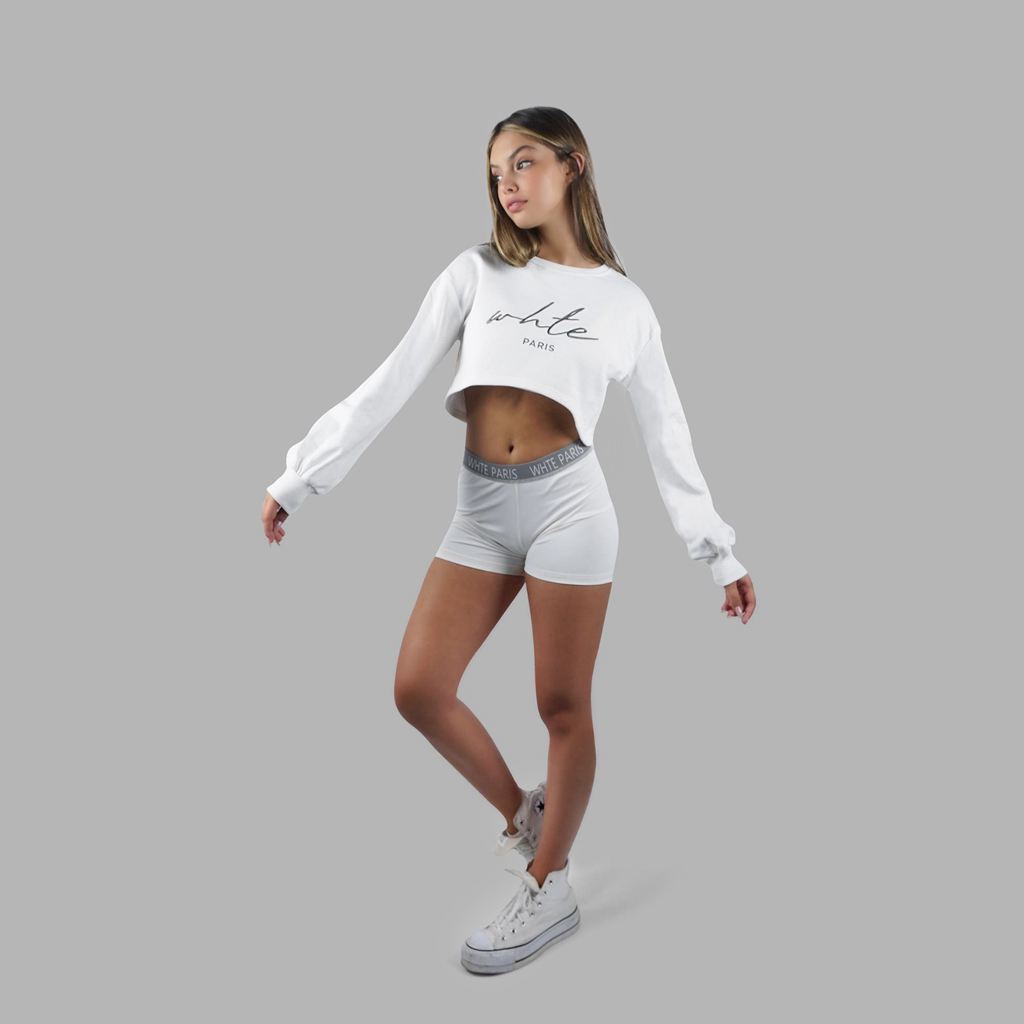 White Blvck Crop Signature Sweater Singapore | 159806-FUT