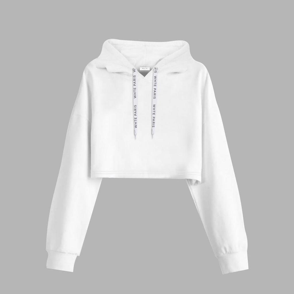 White Blvck Roses Cropped Hoodie Singapore | 179053-MUH