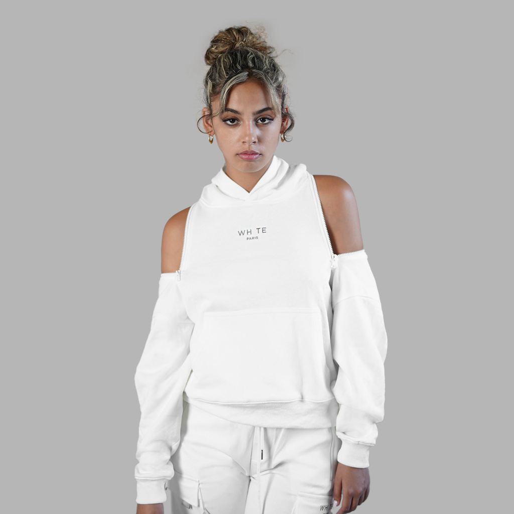 White Blvck Zipped Hoodie Singapore | 395108-BNL